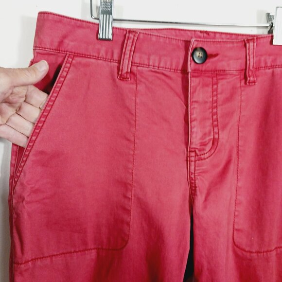 Cabi, Hutton, Nantucket Red Ankle Jogger Pants, Size 8, Classic, 98% Cotton - Picture 10 of 16